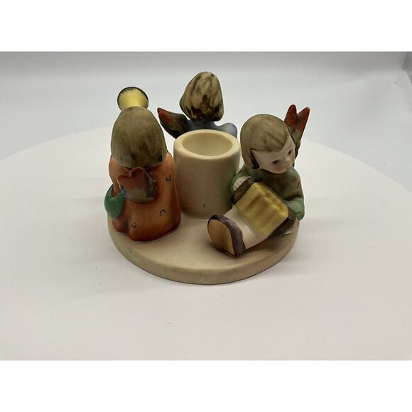 Hummel Figurine Herald Angels Candlestick Holder TMK2 Full Bee Goebel Germany - Picture 13 of 16